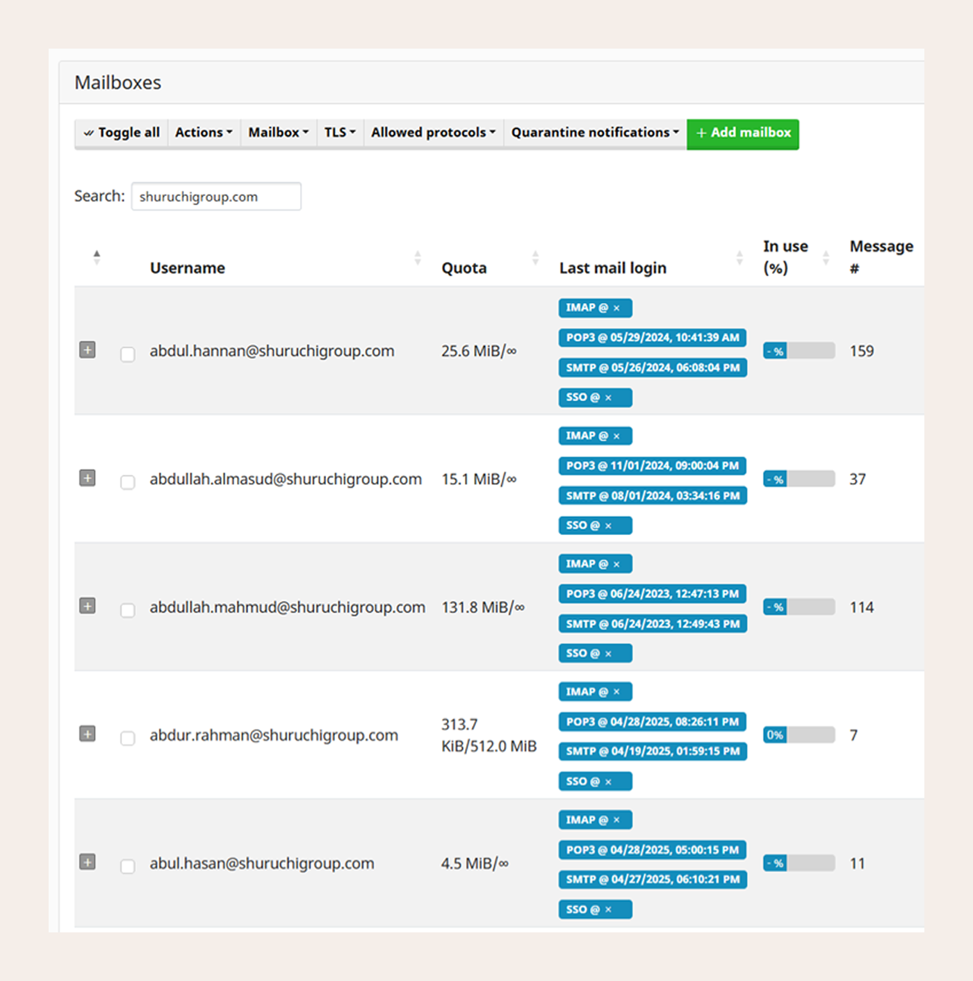 Codexplorer Mail unlimited email accounts management feature