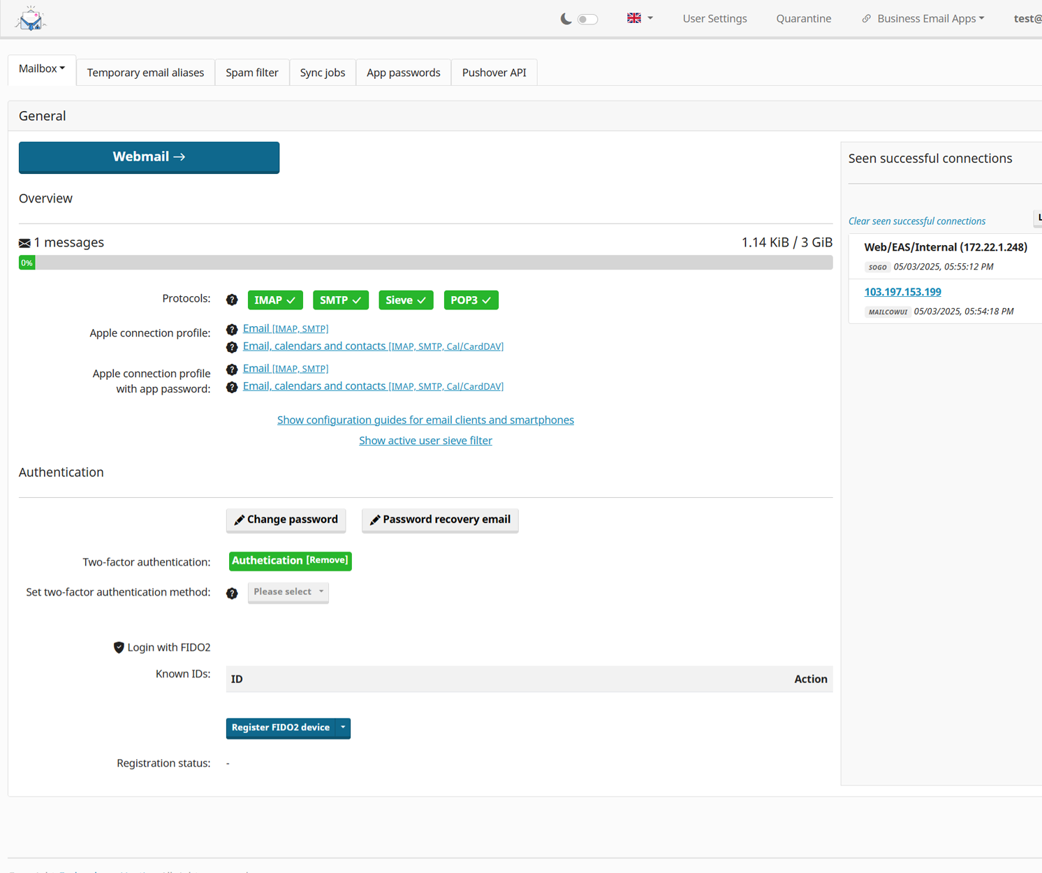 User Panel